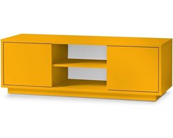 TV-meubel - Dressoir Commode - Woonkamer Opbergen - 2 Deuren 2 Vakken - 140 x 45 x 38 cm - Oranje