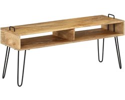 Tv-meubel Dressoir - Lowboard Entertainmentkast - Woonkamer Meubel - Massief Mangohout Frame - 110x35x45 cm