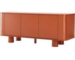 TV Meubel - Dressoir Media - Woonkamer Opbergen - Drukopening Deuren - 120 cm - Oranje