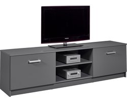 Tv-meubel Eden 180cm 2 deuren - grafiet grijs - Interlink - Kasten - Grijs - Spaanplaat - Kasten -