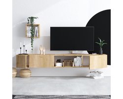 Tv-meubel Emerald | 100% Melamine Gecoat | Zwevend | Saffier Eik
