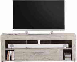 TV-meubel Enrico Zandeiken - Breedte 150 cm - Hoogte 53 cm - Diepte 41.4 cm - Met lades - Met planken - Zonder deuren