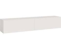 TV meubel Evaton zwevend 160x32x30 cm wit mat [en.casa]