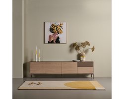 TV-meubel Fado - MDF / Decor-de-luxe - Eiken Houtlook - 225x59x42 cm (BxHxD) - Kleur Misty Oak Latte - Gemonteerd