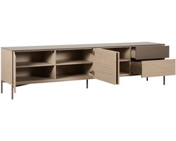 TV-meubel Fado - MDF / Decor-de-luxe - Eiken Houtlook - 225x59x42 cm (BxHxD) - Kleur Misty Oak Latte - Gemonteerd