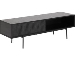 Tv-meubel Finn MDF Zwart 140cm - Giga Living