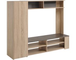 Tv-meubel Fumay met kast 165cm - bruin