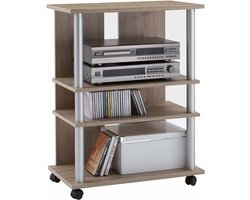 TV-Meubel Hein Eiken - Breedte 65 cm - Hoogte 85 cm - Diepte 40 cm - Met planken - Zonder deuren