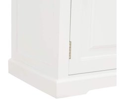 TV Meubel Hout Wit met 1 Deur en Open Vakken 90x30x40 cm
