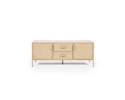 TV meubel Industrieel 2drsladen 140x47cm - zand | Eleonora