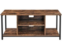 Tv-meubel - Industrieel design - Vintage - Donkerbruin.