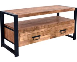 TV meubel industrieel mangohout Ilse 100cm tv kast duurzaam mango massief hout tv-meubel