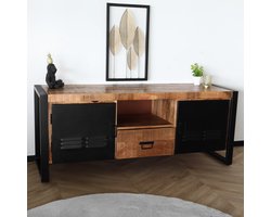 TV meubel industrieel mangohout Nova 150cm tv kast duurzaam mango massief hout tv-meubel