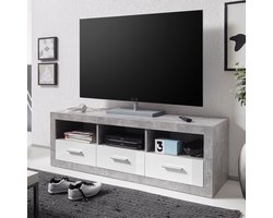 Tv-meubel Inga 147cm - beton/wit