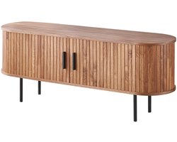 Tv meubel Japandi walnoot MDF 140cm Simon tv-meubel Japanse stijl