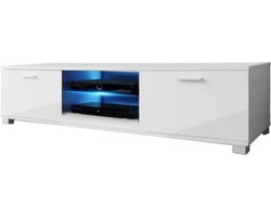 TV meubel kast - dressoir - 140 cm breed - wit