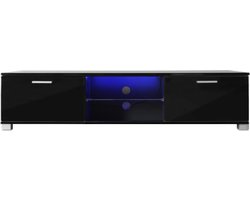 TV meubel kast - dressoir - 140 cm breed - zwart