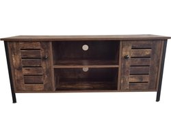 Tv meubel kast Stoer - televisie dressoir industrieel - 110 cm breed