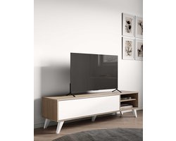 Tv-meubel Kim 165cm - eik/wit