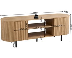TV meubel 'Lagos' 160 cm Decor Eik Naturel