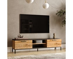 Tv-meubel Lempäälä 160x35x39cm eiken rustiek en antraciet