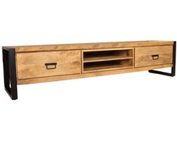 Tv meubel lichtbruin mangohout 200cm Avelyn tv kast duurzaam mango massief hout tv-meubel
