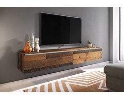 Tv-meubel Lowboard - Dressoir Media Unit - Woonkamer Entertainment - Zwevend Design Optioneel - 180 cm Breed - Old Style