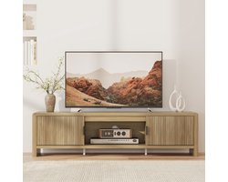 Tv-meubel Lukkodso 150x40x40 cm eikenkleurig middellicht [en.casa]