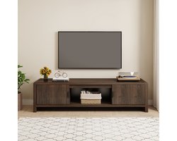 Tv-meubel Lukkodso 150x40x40 cm walnootkleurig [en.casa]