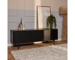 TV-Meubel Madison | Zwart Mangohout - kast - dressoir - salontafel - Meubel