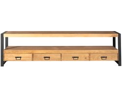 tv meubel mangohout - tv meubel Ben 180 cm - industrieel tv meubel