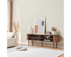 Tv meubel Mapia 166x40x55 cm walnootkleurig [en.casa]
