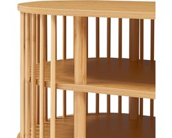 TV-meubel Medahomestore Jarvenpaa | Modern Design Houten TV-meubel 150x50x48 cm | 4 Open Vakken | Bamboe & MDF | Stijlvol & Functioneel voor Woonkamer & Mediahoek