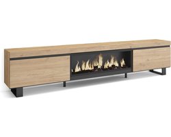 TV-Meubel met Elektrische Haard | Industrieel Design | Groot Formaat 267x57x35 cm | Moderne Stijl voor Woonkamer en Eetkamer