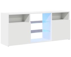 TV-meubel met LED-verlichting 120x30x50cm wit
