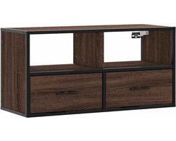 TV Meubel met Opbergruimte Kast Hout en Metaal - Wand- of Staand Model