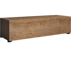 TV-meubel met poten – Eikenkleur, 1 deur en 2 vakken, 120x32x40 cm, modern design