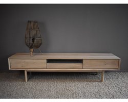 Tv-meubel Mila massief eiken 180 cm - Naturel | BY-OLAF