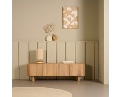 TV-meubel Morez - Eiken / Eiken Houtfineer - Naturel - 180x55x45 cm (BxHxD)