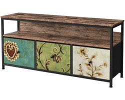 TV Meubel Multicolor - met 3 Lades, LED Kleurverlichting, Opbergruimte, Lades - voor Woonkamer