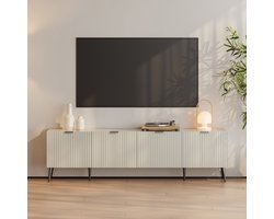 Tv-meubel Nand 180x35x51 cm havermout [en.casa]
