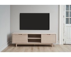 Tv-meubel Naturel Eiken - 180x45x52cm - Tv-meubel Nyborg
