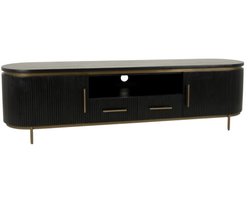 Tv meubel Rivello 200 cm – Black Olive & Brass