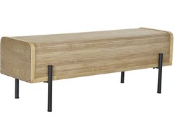 Tv meubel - shoe-removing chair wood metal 120x40x35 natural - metaal