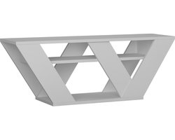 TV Meubel - Stijlvol Wit - 110x40x30cm - Melamine Afwerking