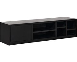 Tv Meubel Surrey - MDF - Zwart - 150 x 38 x 40 cm (BxHxD)