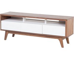 TV-meubel SYRACUSE Bruin/wit