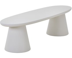 TV-Meubel Tavon Ecru - MDF - Breedte 160 cm - Hoogte 41 cm - Diepte 45 cm - Zonder deuren