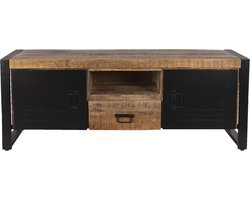 TV Meubel - Televisie Meubel - Tv Kast - TV Meubel Industrieel - Mangohout - 140 cm breed