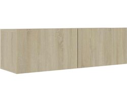 Tv-meubel | Televisiekast | Tv-kast | Mediameubel 100x30x30 cm bewerkt hout sonoma eikenkleurig